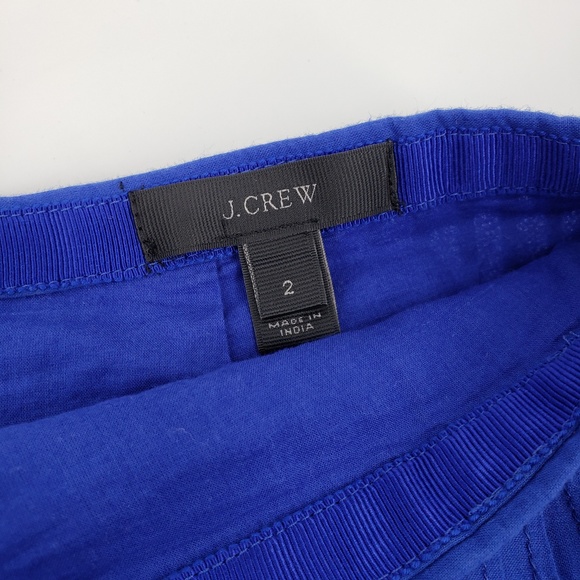 J Crew Eyelet Floral Embroidered Pleated Skirt 2 - Picture 5 of 8